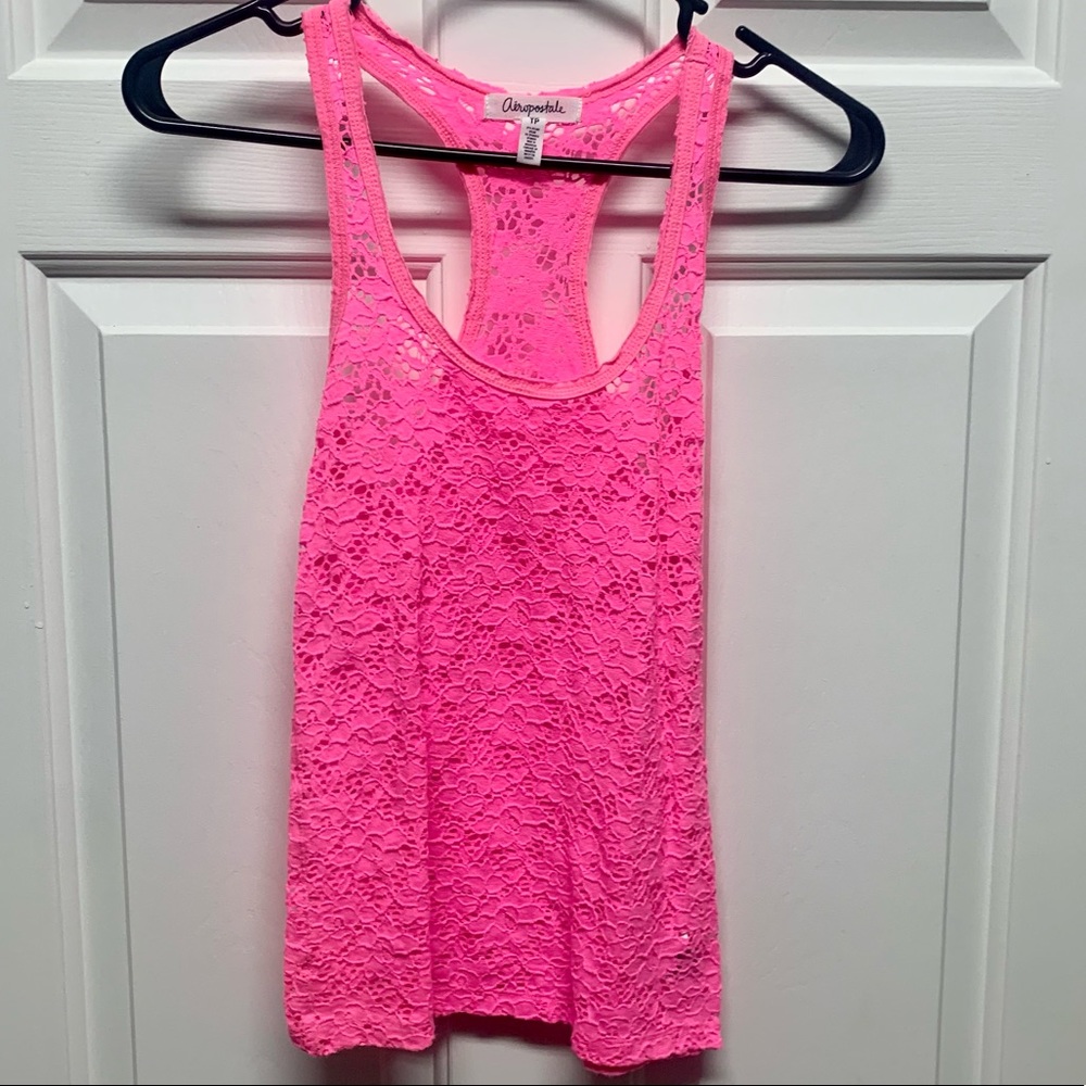 🌸 Pink Lace Aeropostale Tank Top 🌸